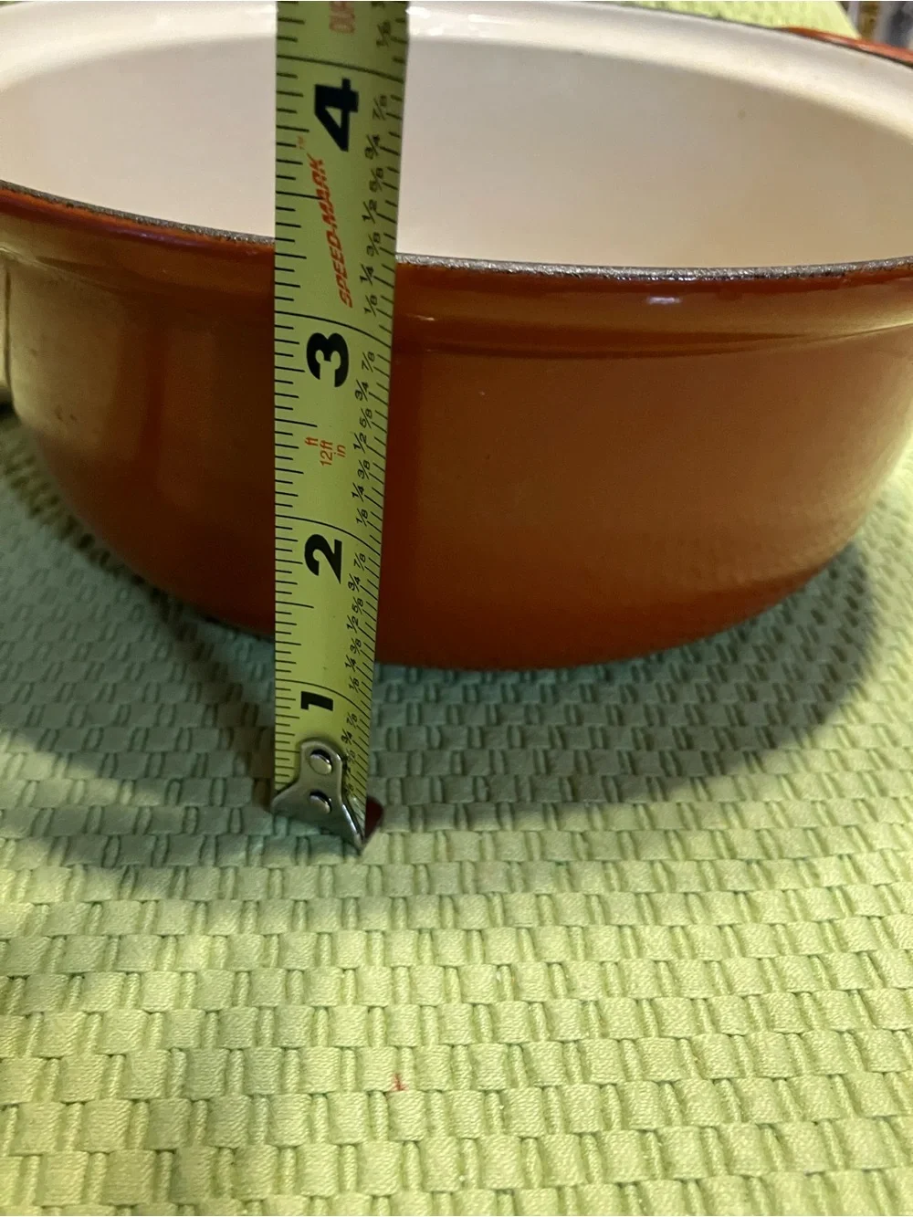 vintage Cousances/ Le Creuset #22 enamel cast iron pan set of 2